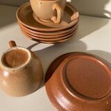 Set of 6 cups of sandstone