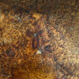 Round coffee table in Elm Burl, Art Deco decorative work - Year 1941