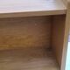 Double wall shelf in solid blond oak from the 1950s