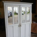 Old white patina workshop cabinet