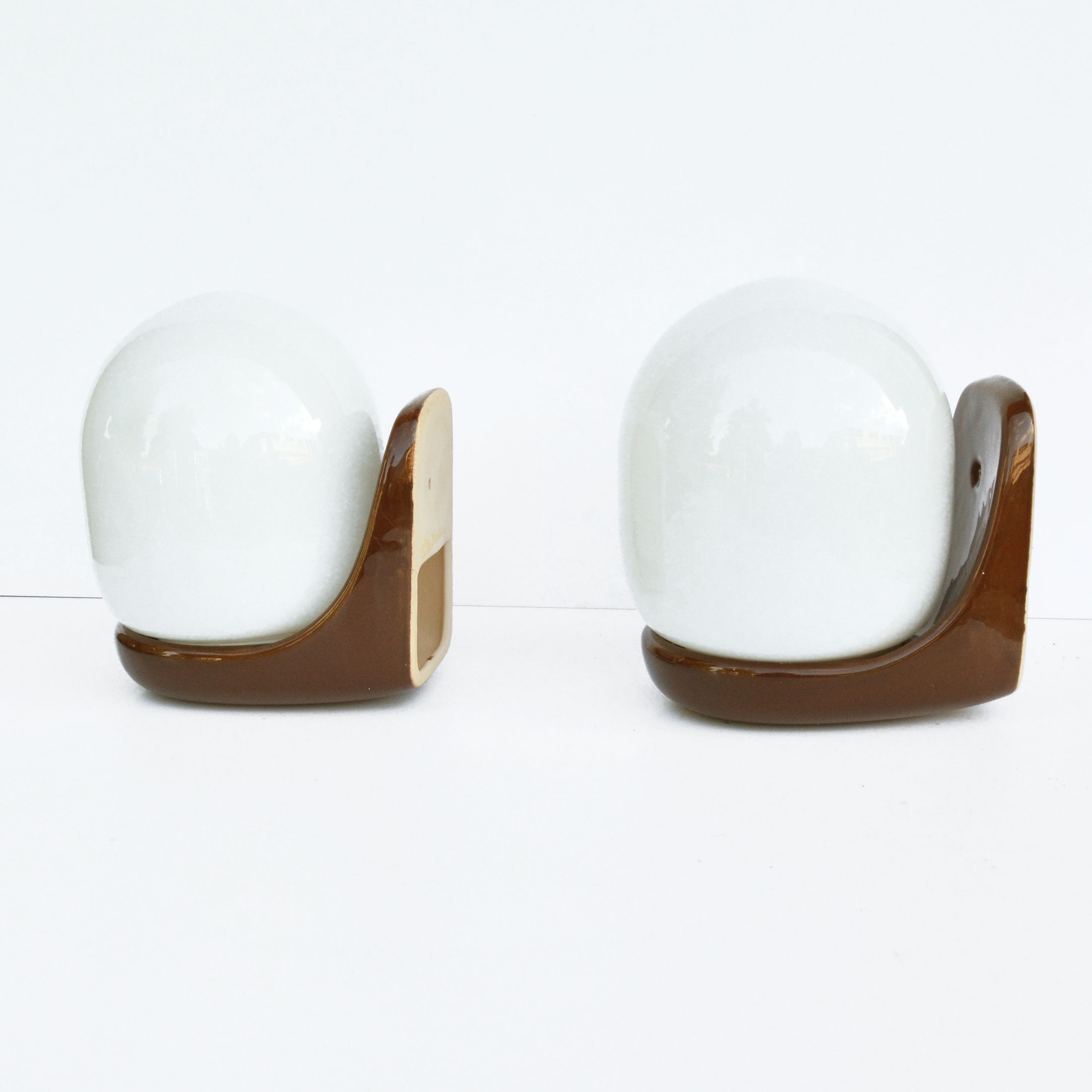 Pair of wall lamps, type Ł-1, designed by K. Łaszkiewicz, W. Kościan, Poland, 1980s