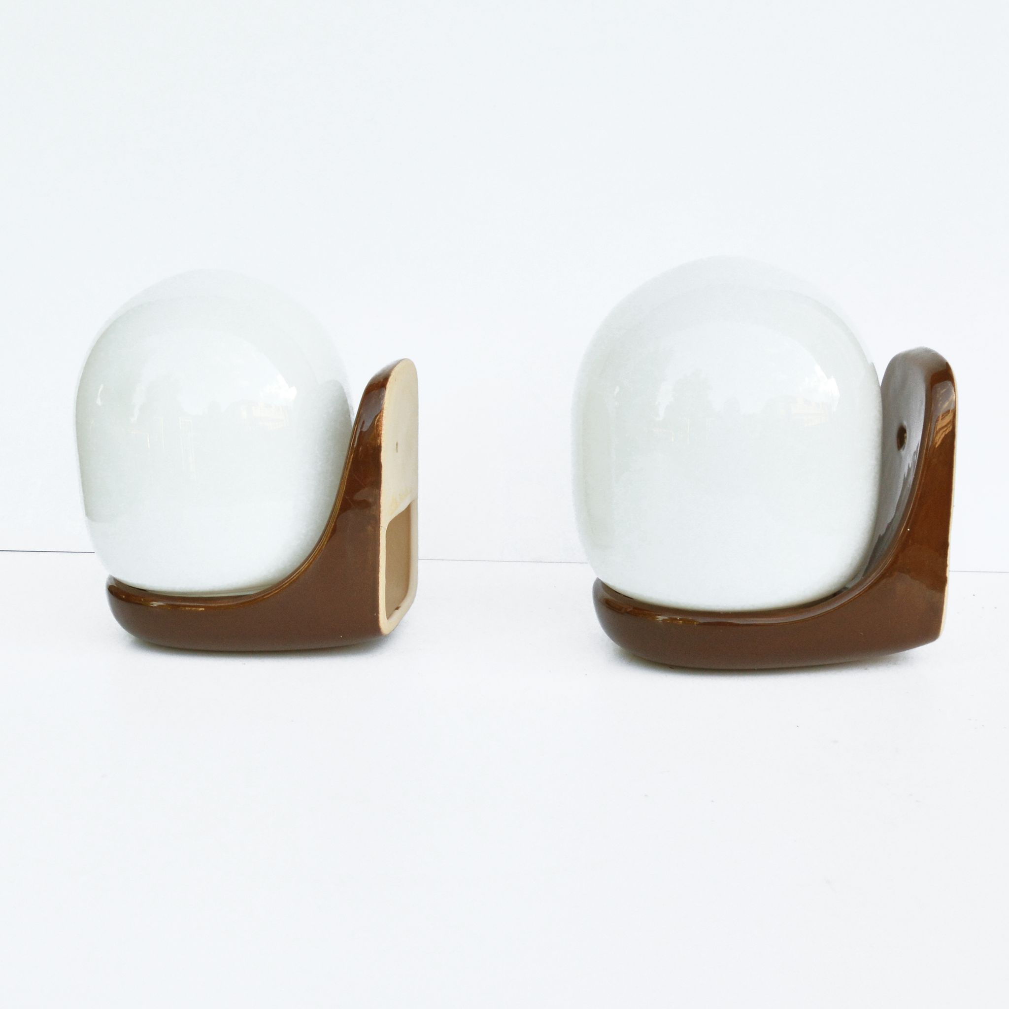 Pair of wall lamps, type Ł-1, designed by K. Łaszkiewicz, W. Kościan, Poland, 1980s