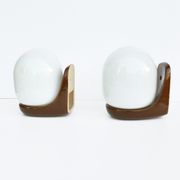 Pair of wall lamps, type Ł-1, designed by K. Łaszkiewicz, W. Kościan, Poland, 1980s