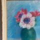 Pastel framed "The anemones" vintage