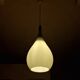 Scandinavian suspension trio Holmegaard 1960, opal glass blown.