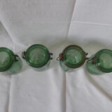 Series of 4 old jars the perfect 3/4 liter