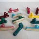 12 vintage Vallauris ceramic knife holders
