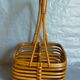 Bottle basket in vintage wicker 60s