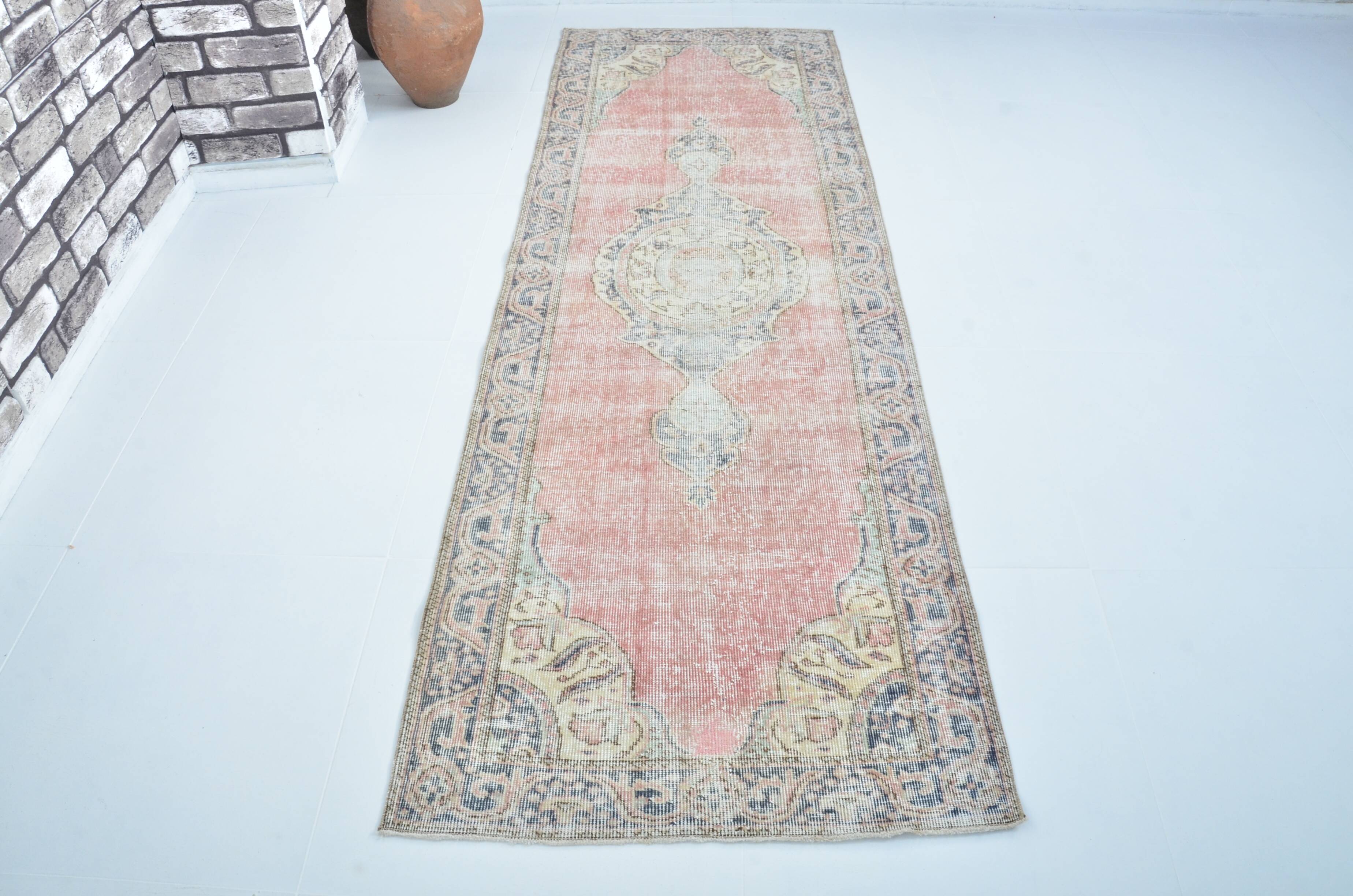 Vintage Turkish Orange Floor Carpet sku 3336