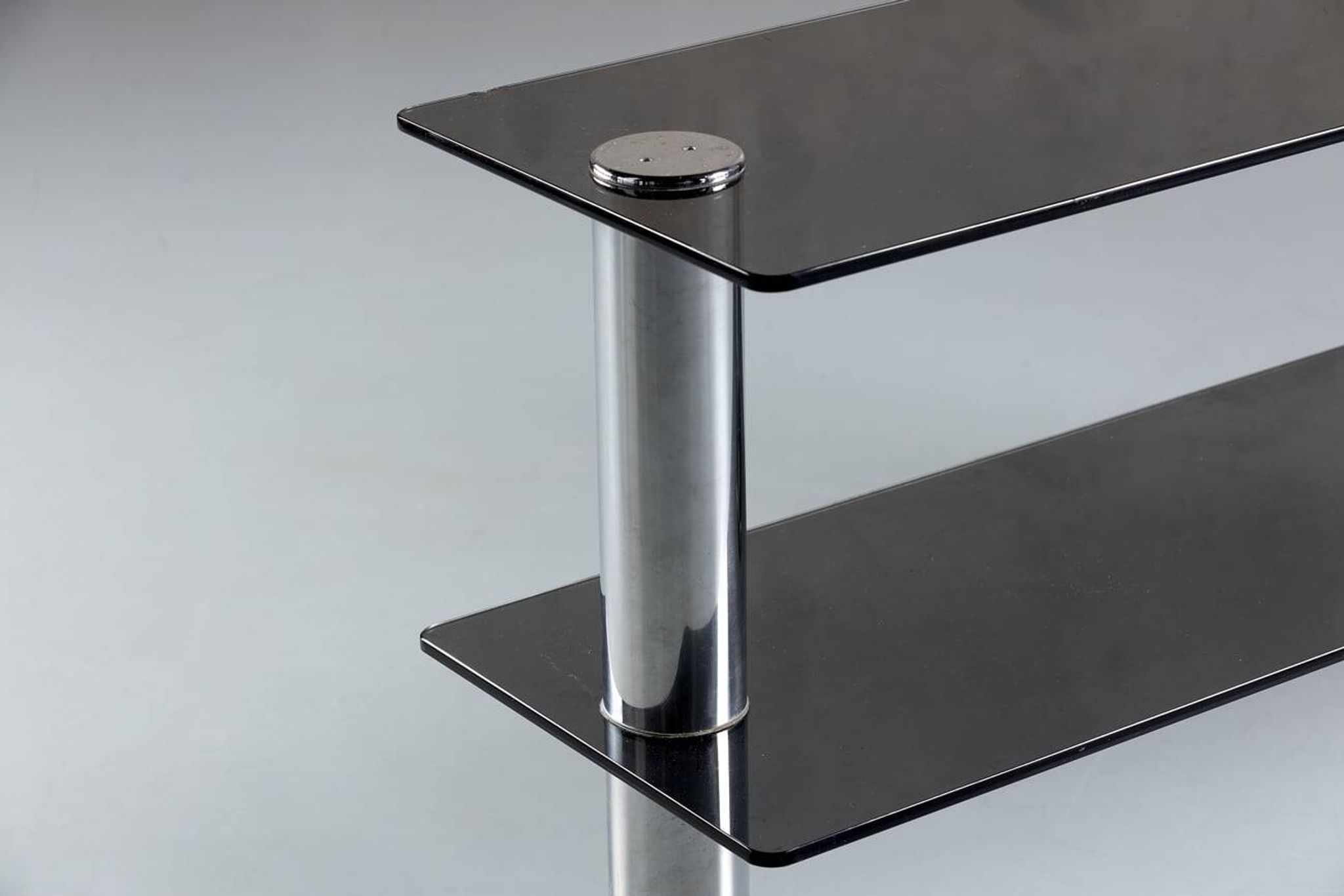 Smoked glass and aluminium sideboard, Italy, 1970s