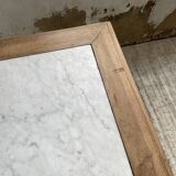 Walnut and marble bistro table 1890