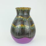mid century vase dumler & breiden vase model 122/30 with rare colorful patt