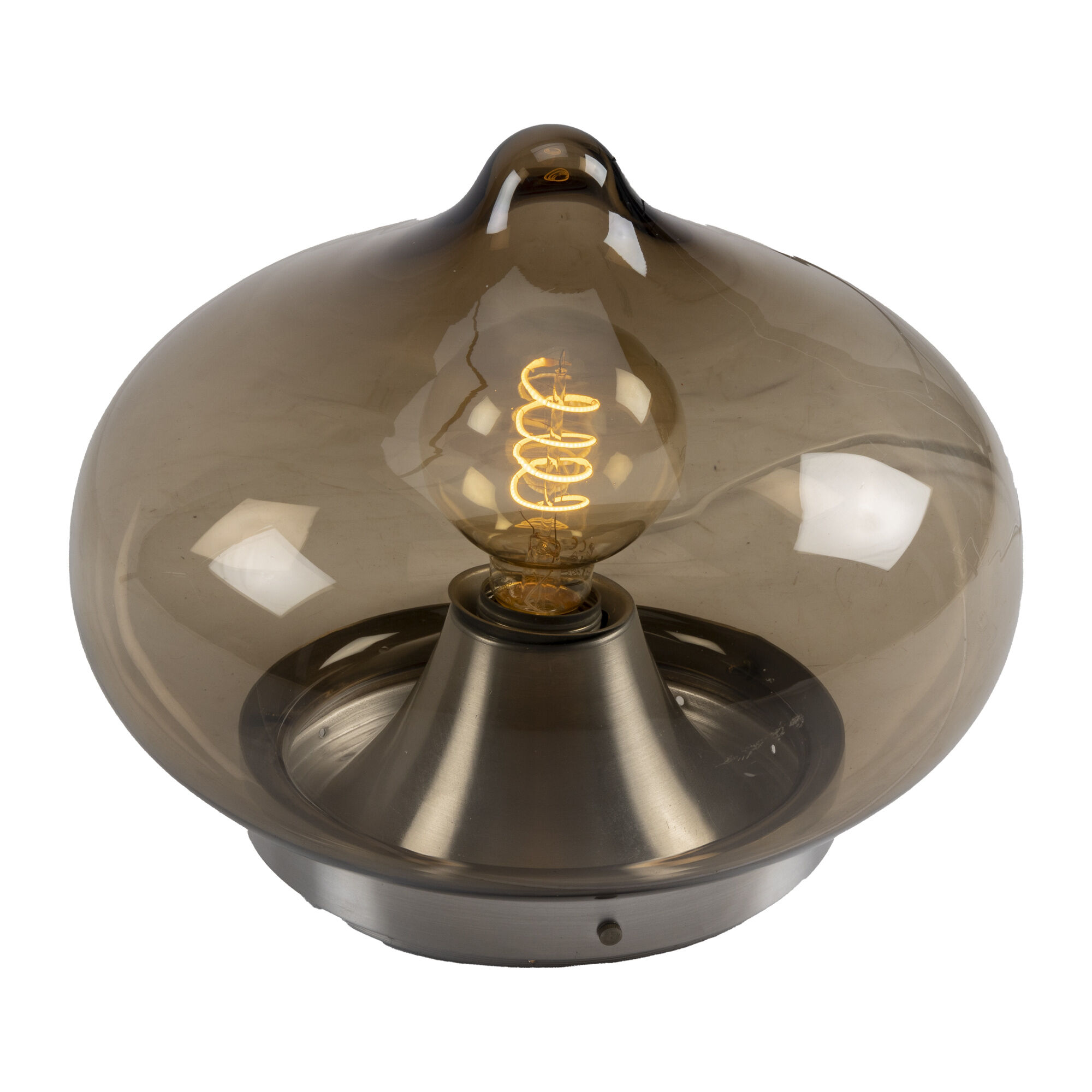 Brown glass 'drop' dijkstra lamp