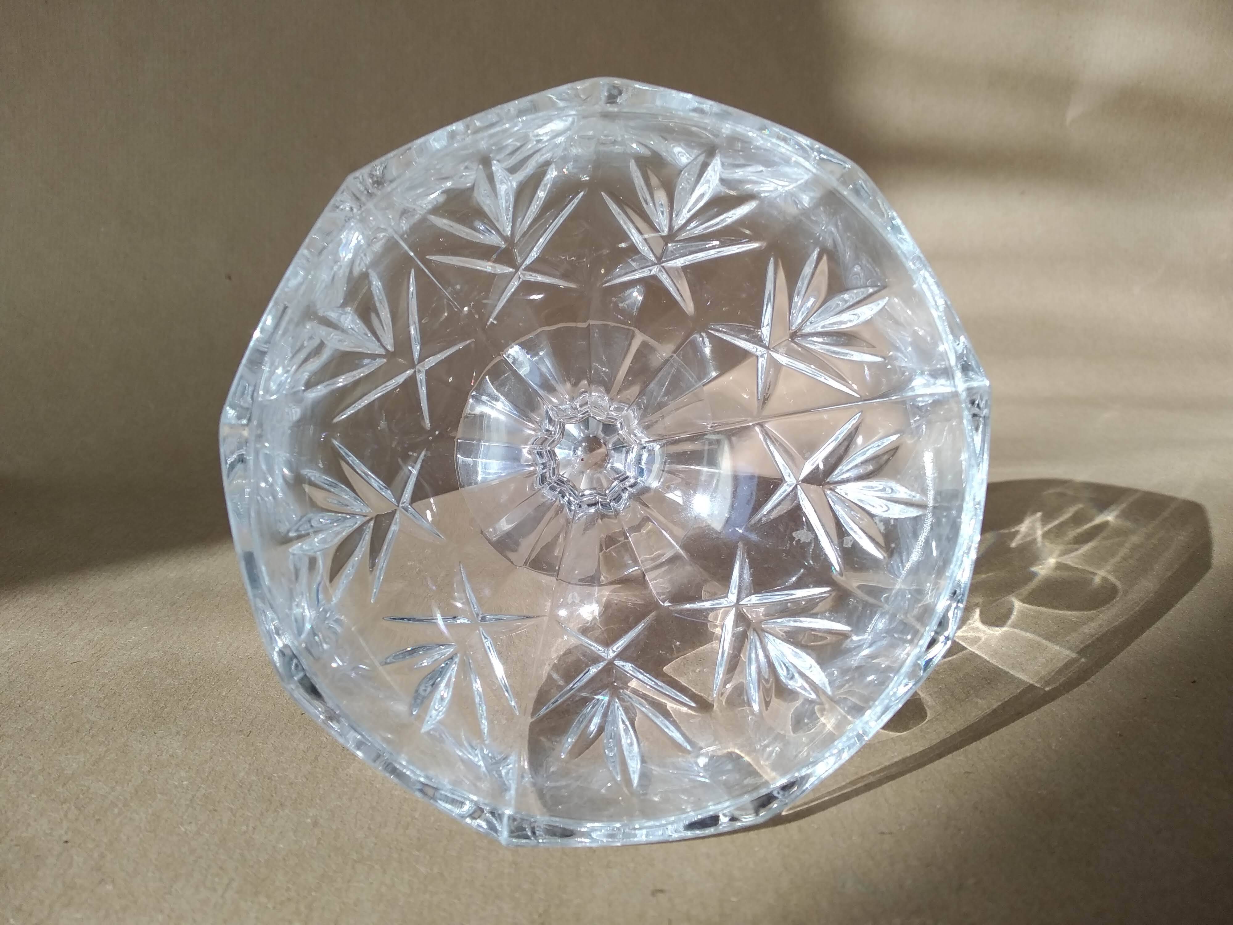 Vintage Cut Crystal Footed Candy Box *