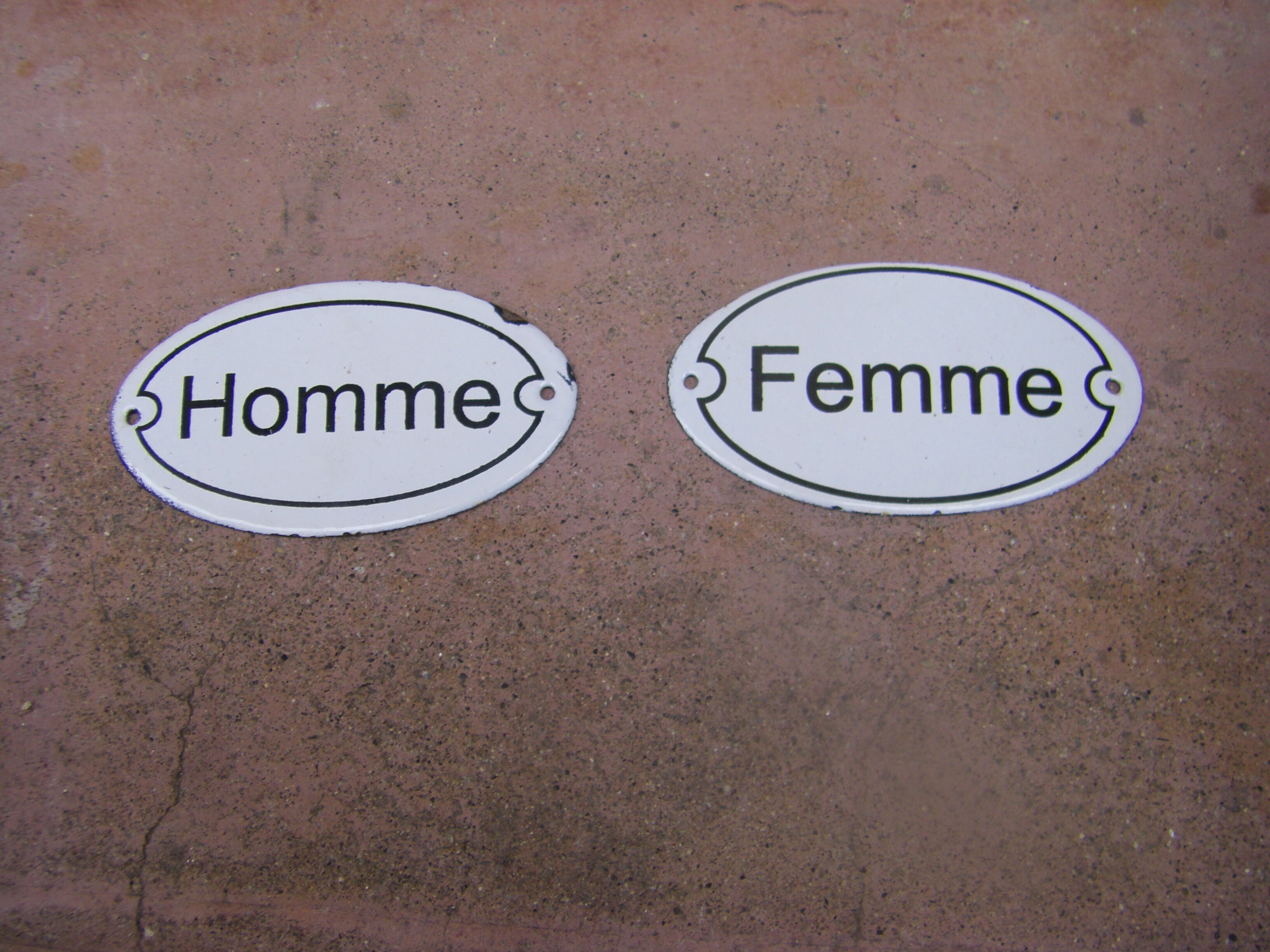 Enamelled plates "'Man-Woman'