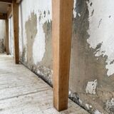 Oak and pine farmhouse console table