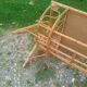 Table basse ancien en rotin vintage