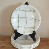 6 Salins tile dessert plates, Sortilège model
