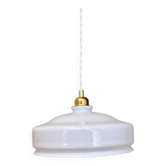 Vintage white opaline lampshade pendant light