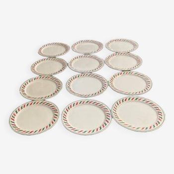 Service of 12 dessert plates