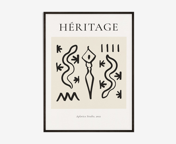 Affiche d'art abstrait minimaliste