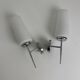 PAIR OF VINTAGE OPALINE WALL LIGHTS