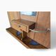 Vintage XL wall coat rack in wood for entrance / Wall coat rack