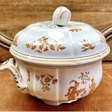 Old Longchamp vegetable soup tureen with Moustiers Olerys decor 2