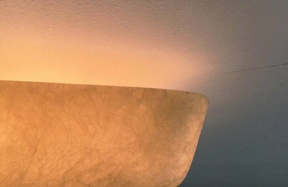 Mid-Century Minimalist Triangular Ceiling Lamp in Fibreglass, 1960s