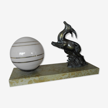 Lampe de table figurine marbre art déco