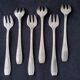 Set of 6 silver-plated oyster forks, SFAM Art Deco style