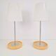 Vintage Basisk Table Lamp in Birch and Glass by Wiebke Braash for Ikea, 2000s, Set of 2