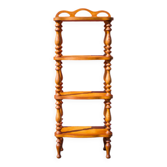 Etagère bois, étagère sur pied vintage, étagère bois tourné