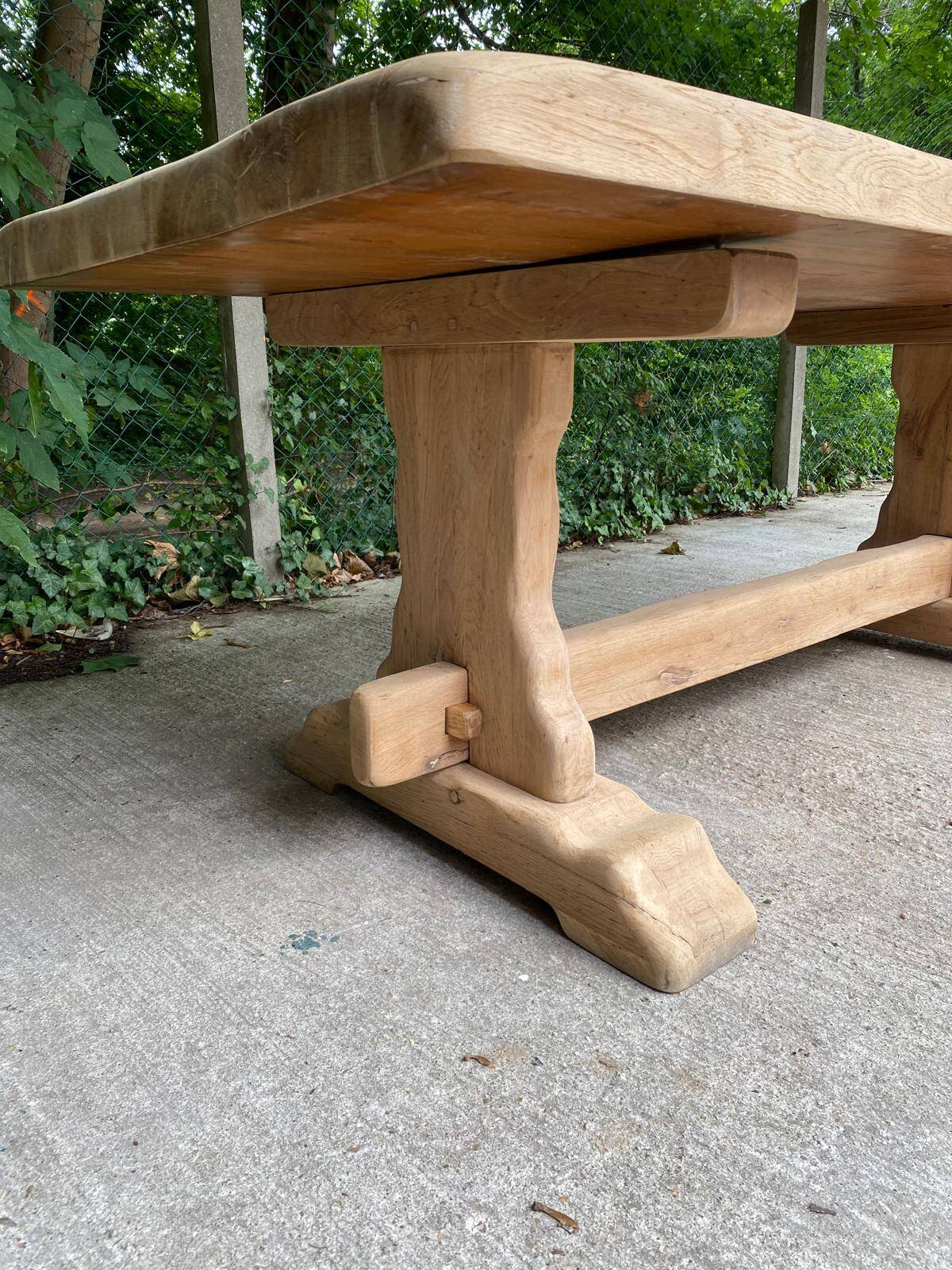 19th century solid oak monastery farmhouse dining table 200cm