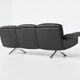 De Sede model DS-31 three-seat sofa black leather Switzerland 1970