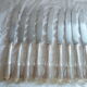 Set of 9 table knives in met. silver style louis XV "shell"