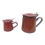 Pot à lait et pot à crème émaillés