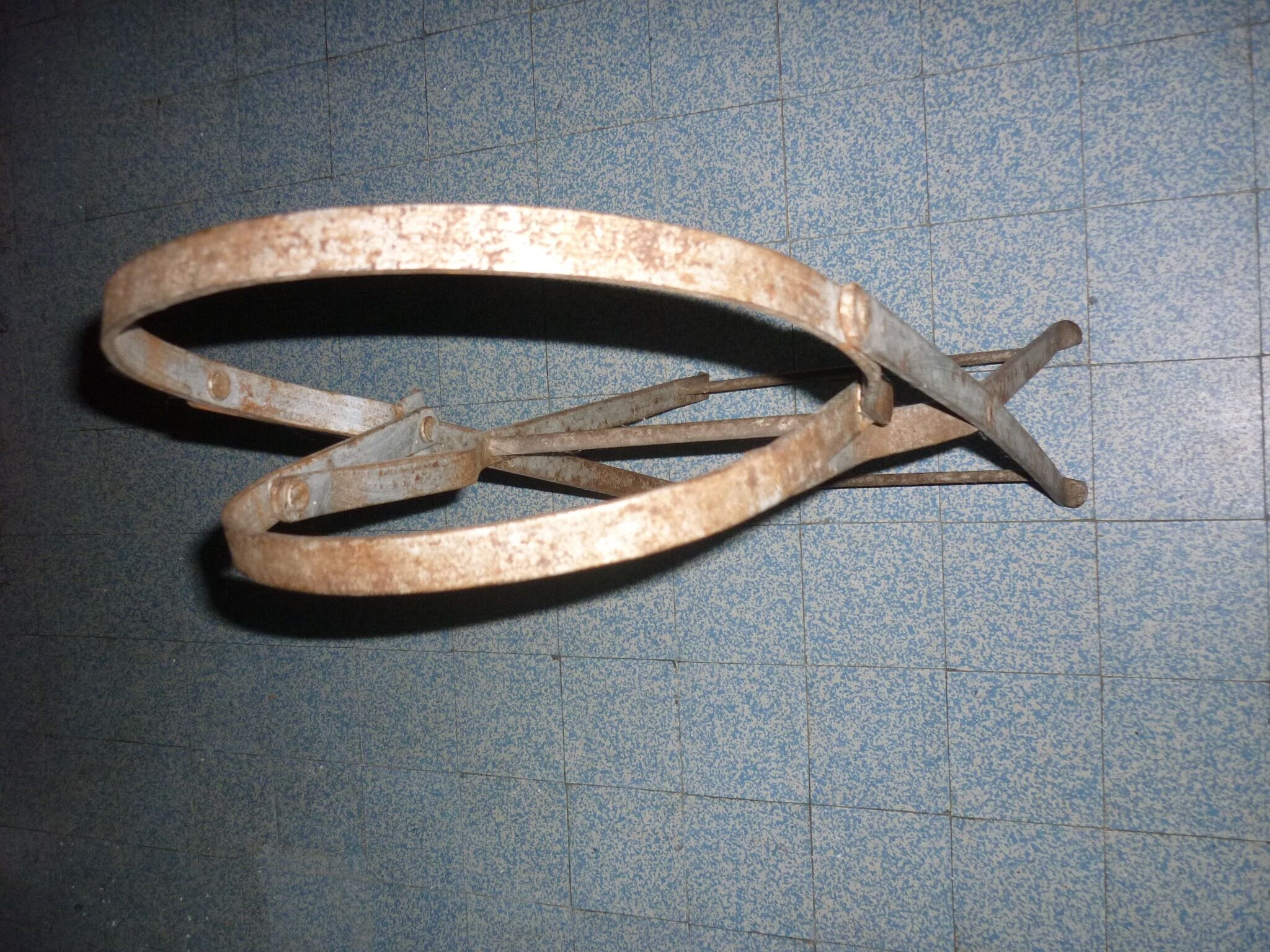 Enamelled bidet with folding support