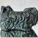 Pekingese dog, ceramic with bronze patina, 1960s