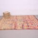 Peach Vintage Moroccan Rug 180 x 253 cm - Handmade Berber Wool Rug - Boho