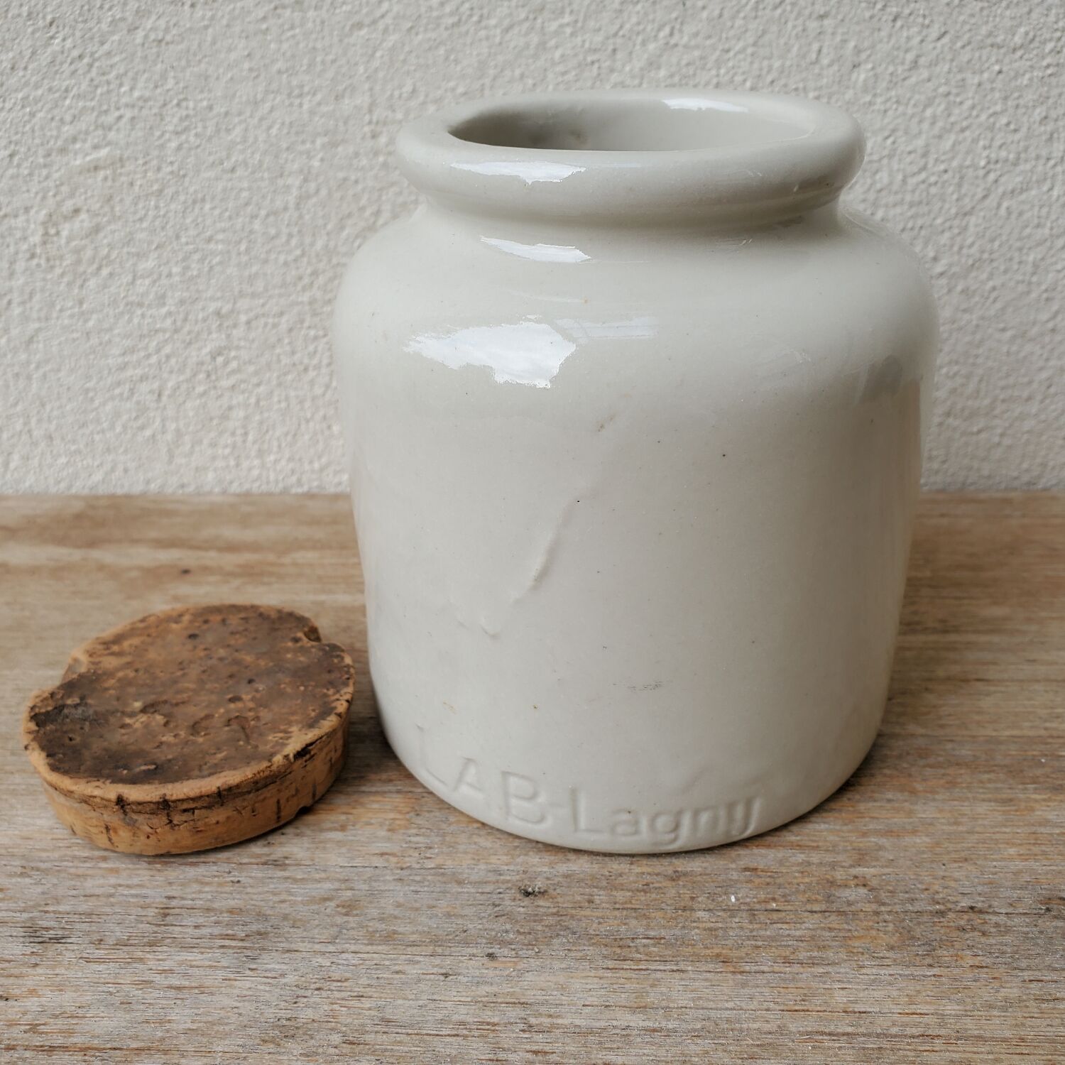 Mustard pot in stoneware LAB Lagny