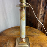 Lamp base in onyx and brass