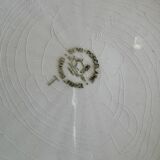 Set of 10 vintage flat plates in semi-porcelain Céranord.