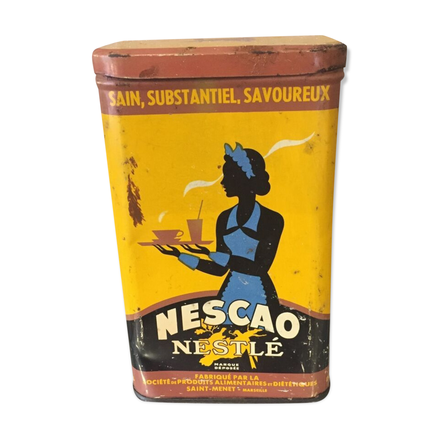 Nescao Nestle advertising metal box