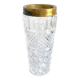 Crystal vase with brass rim