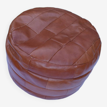 Pouf en cuir patchwork de sede