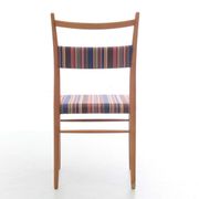 Suite de 4 chaises scandinave de Yngve Ekstrom, tissu Paul Smith