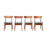 Ensemble de 4 chaises design danoises par Farstrup