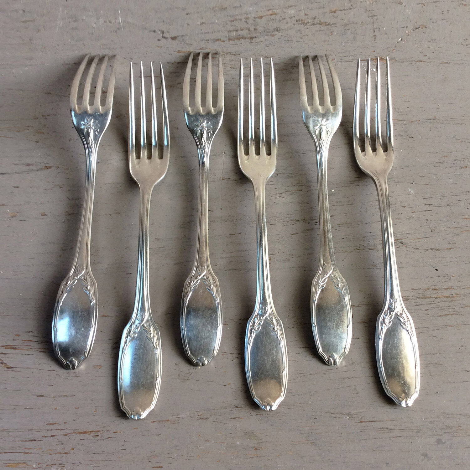 6 floral forks