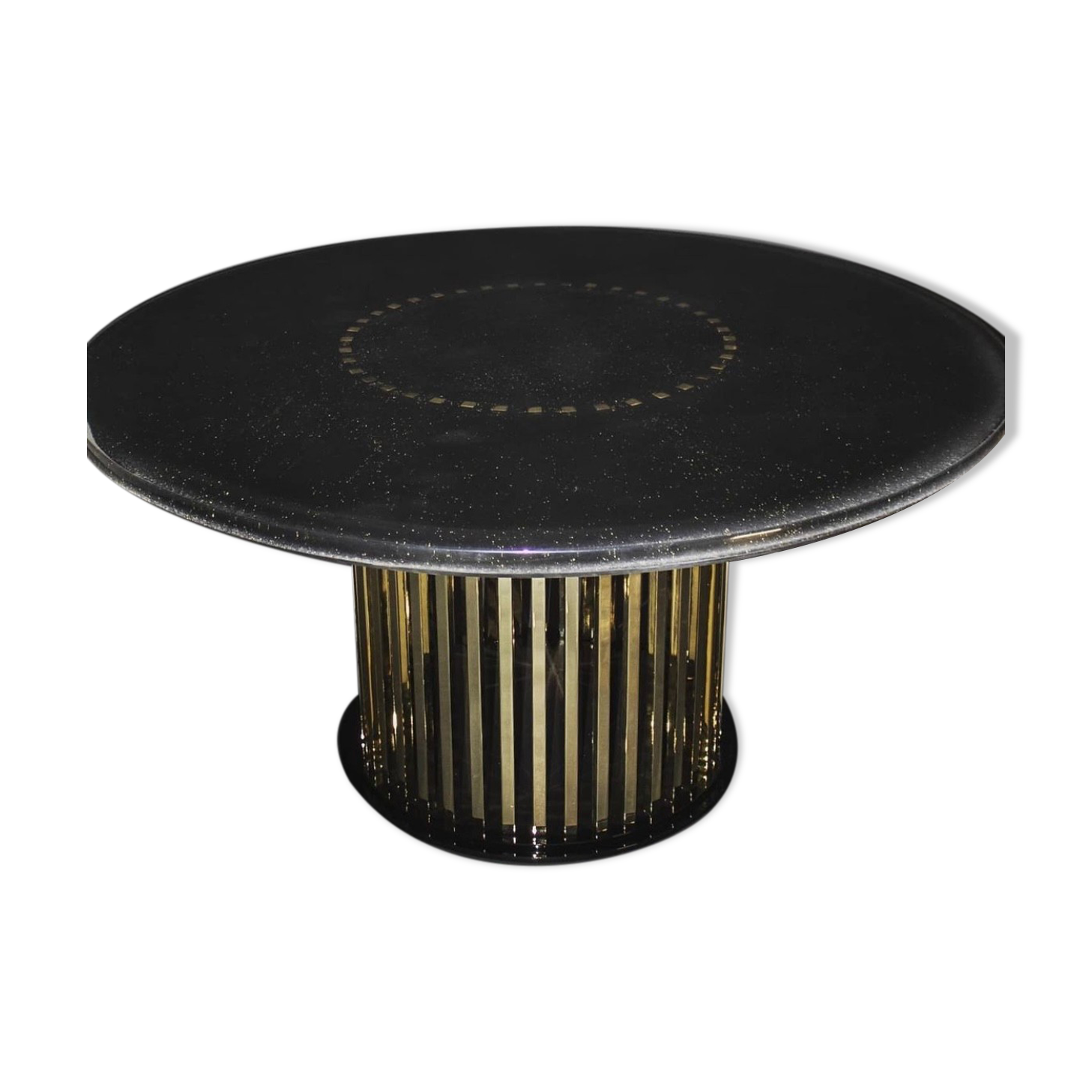 Table de salle à manger laiton art déco